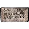 Image 1 : Opal Bee Mining Co. Silver Ingot. 6 Ounces, 16