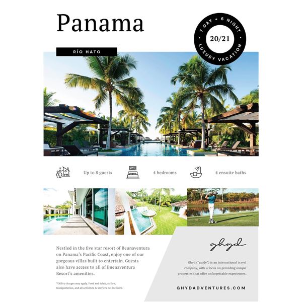 7 Day Panama Dream Vacation for 8 People