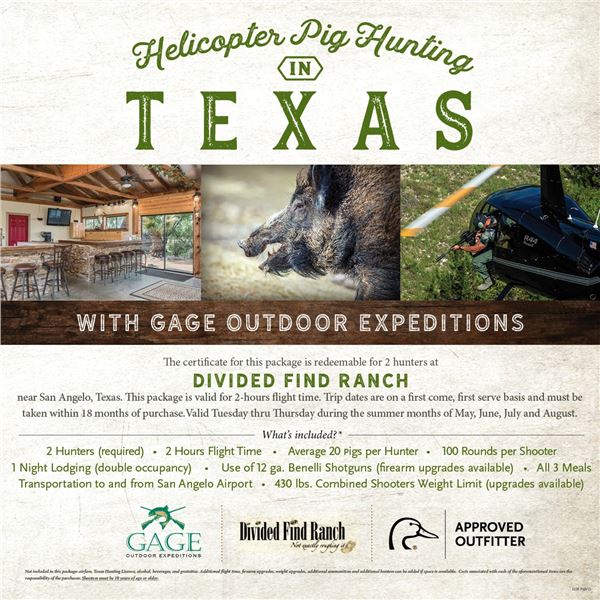 Texas Helicopter Pig Hunt for 2