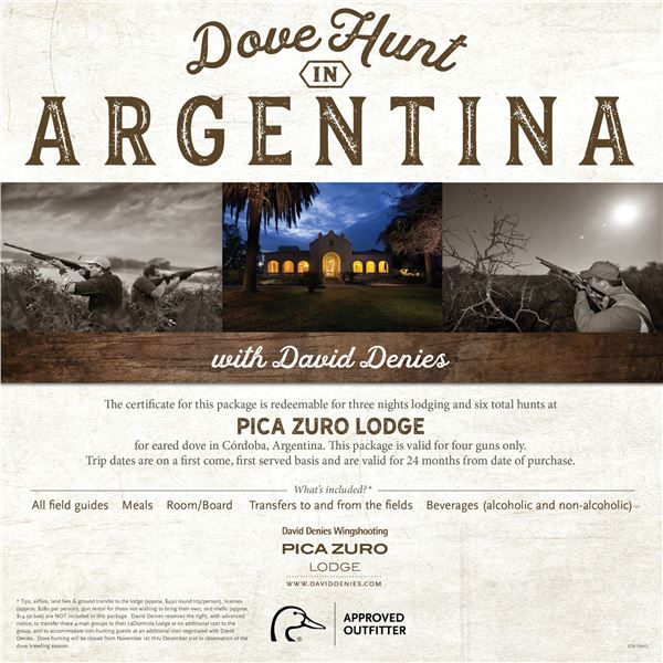 Dove Hunt for 4 in Argentina- Pica Zuro Lodge