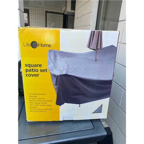 Square patio set cover