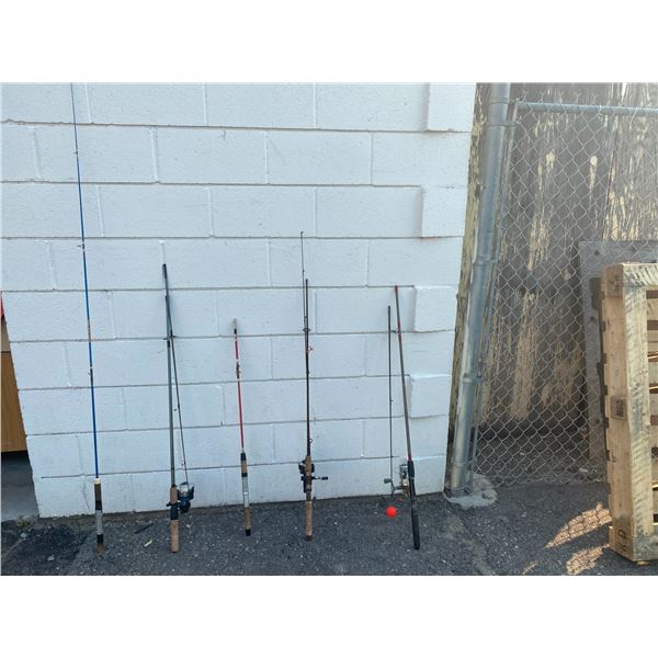 Lot of fishing rods and reels