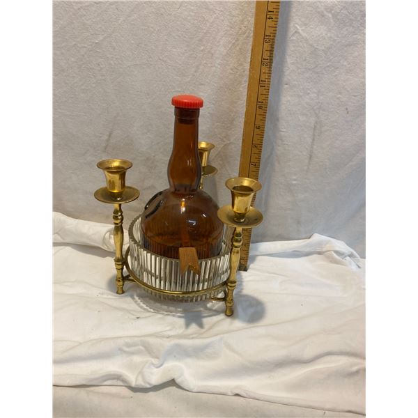 Candle holder bottle holder