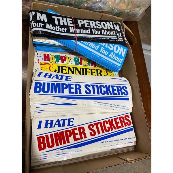 Bumper stickers