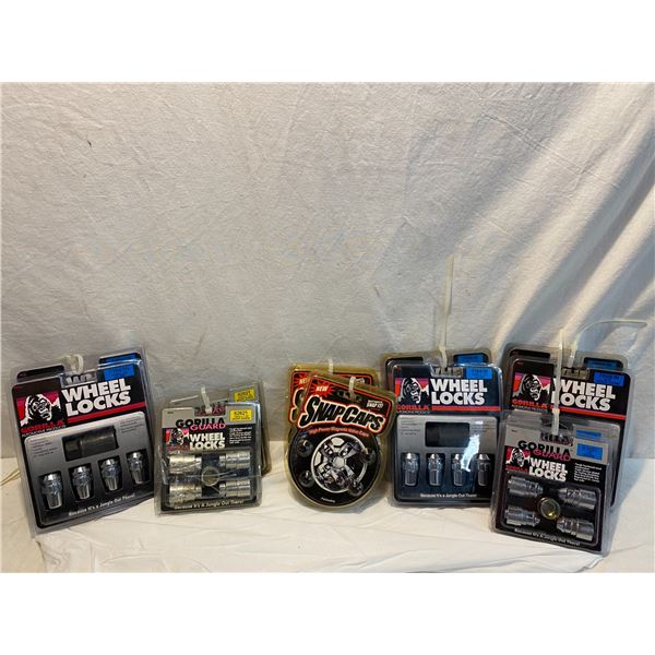 Wheel locks and snap caps