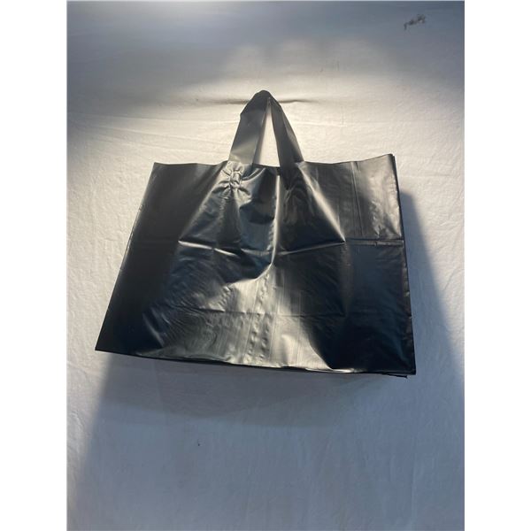 Case of black handled bags