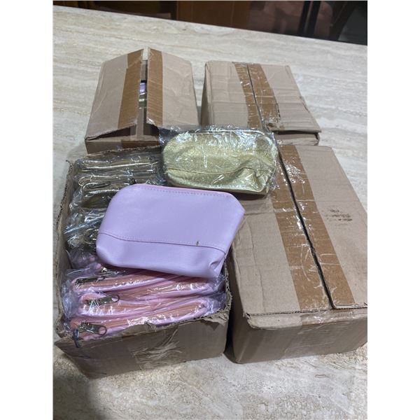 4 boxes small make up bags or change purses