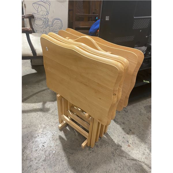 TV trays on stand
