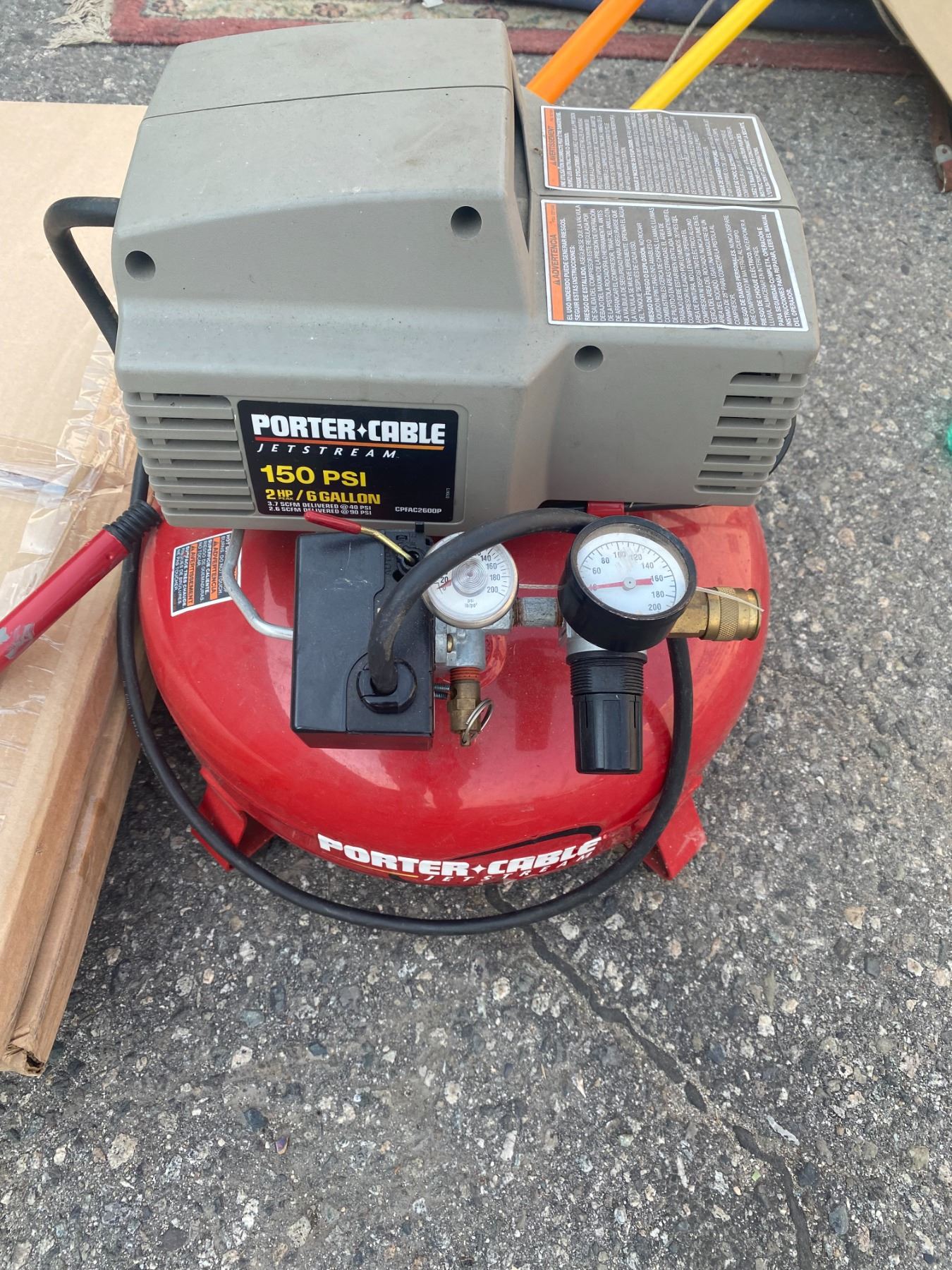 Porter cable jet stream 150 PSI compressor