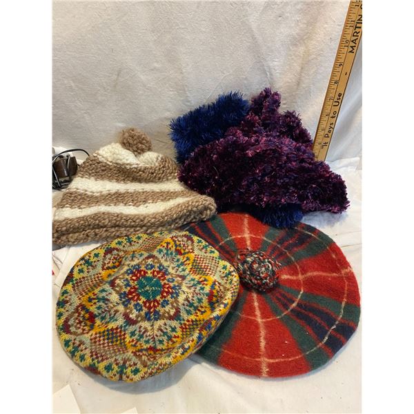 Lot of hats and scarves
