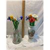 Image 1 : Glass flowers in vases