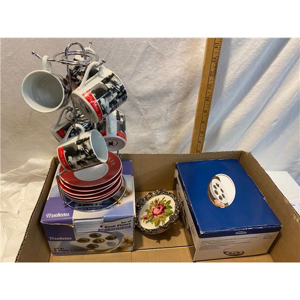 Coffee bar, escargot plates etc