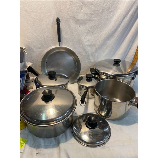 Pots and pans one has broken handle revere ware