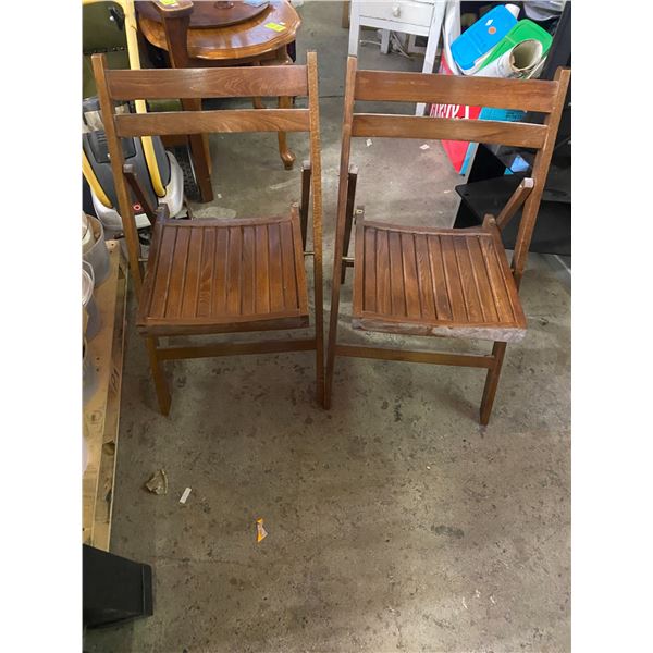 Two folding chairs