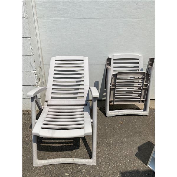 Two folding chairs
