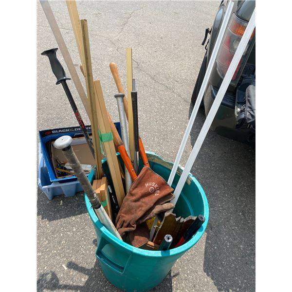 Garbage can and contents