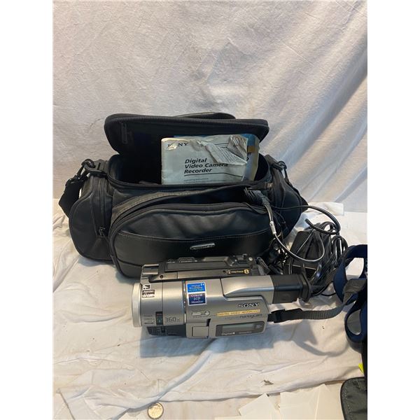 Sony digital video camera and bag