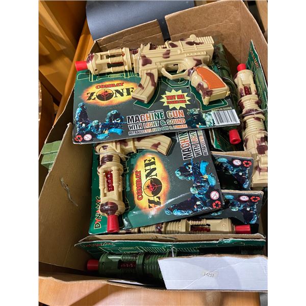 Box toy machine guns