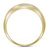 Image 2 : Round Diamond Wedding Band Ring 1/4 Cttw 14KT Yellow Gold