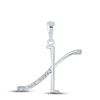Round Diamond X Initial Letter Pendant 1/20 Cttw 10KT White Gold