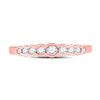 Image 2 : Round Diamond Stackable Band Ring 1/3 Cttw 10KT Rose Gold