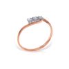Genuine 0.15 ctw Diamond Anniversary Ring 14KT Rose Gold - REF-36X9M
