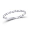 Image 1 : Round Diamond Wedding Machine-Set Band 1/5 Cttw 14KT White Gold
