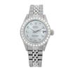 Rolex Pre-owned 26mm Womens Custom Light Blue Stainless Steel