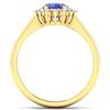 Image 2 : Natural 1.82 CTW Tanzanite & Diamond Ring 14K Yellow Gold - REF-60W3X