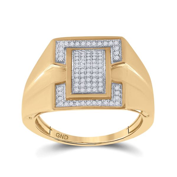 Round Diamond Cluster Ring 1/4 Cttw 10KT Yellow Gold