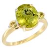 Image 1 : 2.64 CTW Lemon Quartz & Yellow Sapphire Ring 10K Yellow Gold - REF-23V7R