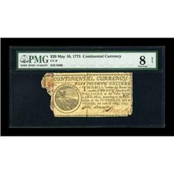 Continental Currency May 10, 1775 $20 PMG Very