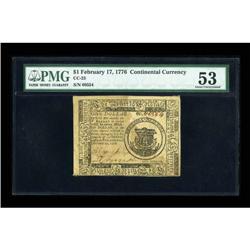 Continental Currency February 17, 1776 $1 PMG
