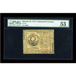 Continental Currency July 22, 1776 $30 PMG About