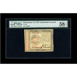 Continental Currency January 14, 1779 $55 PMG