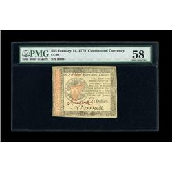 Continental Currency January 14, 1779 $55 PMG