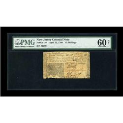 New Jersey April 12, 1760 12s PMG Uncirculated