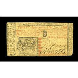 New Jersey April 8, 1762 30s Very Fine.
