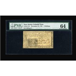 New Jersey December 31, 1763 3s PMG Choice