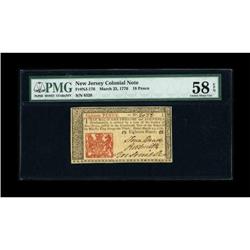 New Jersey March 25, 1776 18d PMG Choice About