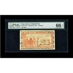 New Jersey March 25, 1776 L3 PMG Gem