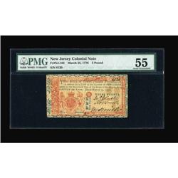 New Jersey March 25, 1776 L3 PMG About