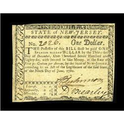 New Jersey June 9, 1780 $1 Very Fine-Extremely