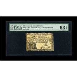 New Jersey January 9, 1781 2s/6d PMG Choice