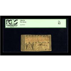 New Jersey 1786 12s PCGS Fine 12.