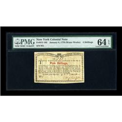 New York January 6, 1776 (Water Works) 4s PMG