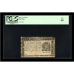 New York March 5, 1776 $1 PCGS New 61.