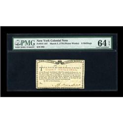 New York March 5 ,1776 (Water Works) 8s PMG