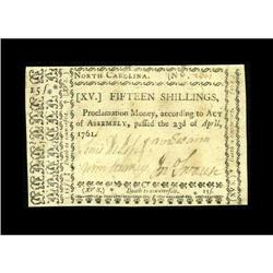 North Carolina April 23, 1761 15s Very Fine.