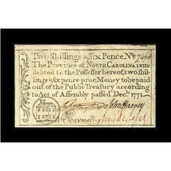 North Carolina December, 1771 2s/6d Gem New.